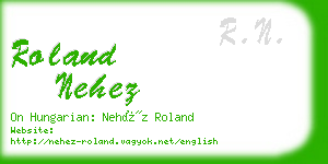 roland nehez business card